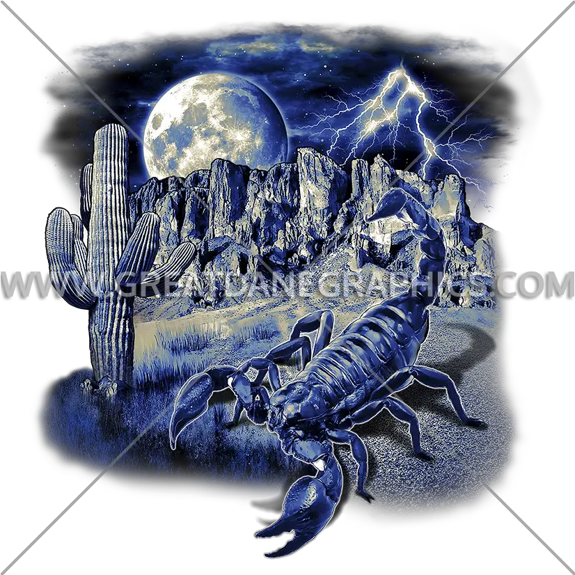  Scorpion Night Production Ready Artwork For T Shirt Printing Lunar Eclipse 2012 Png Scorpion Transparent Background