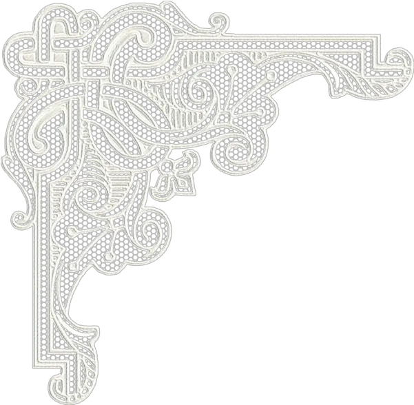  White Lace Corner Png Image With No White Corner Border Png White Lace Png