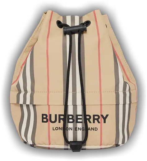  Burberry Logo Print Icon Stripe Drawcord Pouch U0027archive Burberry Bagd Png Stripe Icon