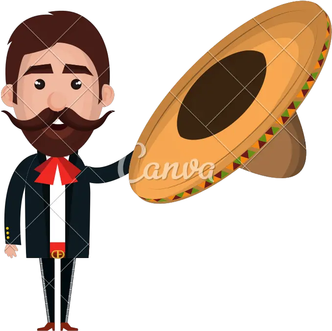  Mexican Mariachi Avatar Character Vector Icon Icons By Canva Mariachi Png Mariachi Png