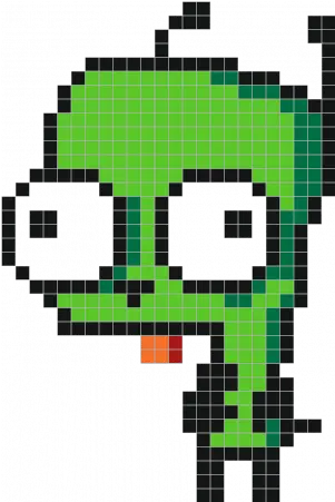  Gir Invader Zim Gir Pixel Art Png Gir Png