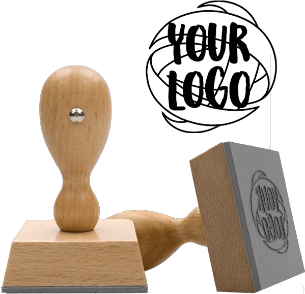  Square U0026 Round Logo Stamp Medium Wood Handle Hand Png