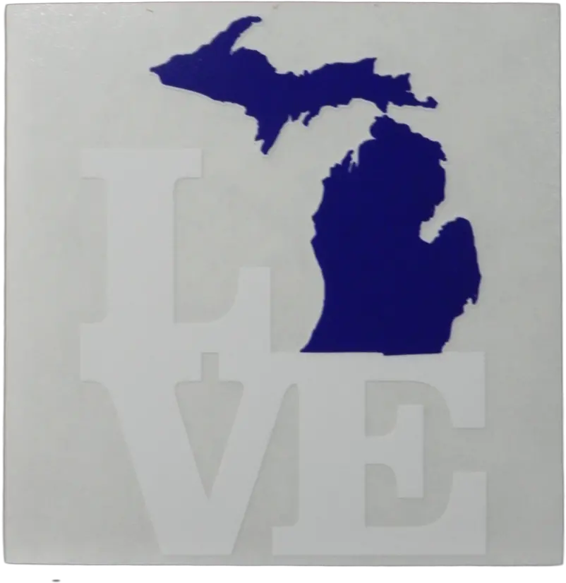  Decals U0026 Stickers U2013 Heart Of Michigan Detroit Tigers Logo Michigan Png Michigan Outline Transparent