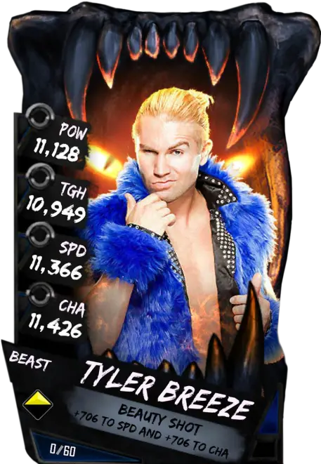  Tyler Breeze Wwe Supercard Charlotte Flair Png Tyler Breeze Png