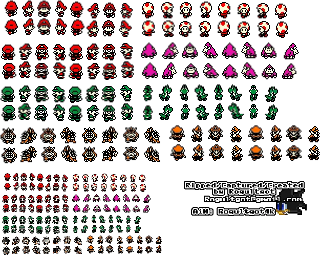  Mario Tennis Sprite Sheets Game Boy Color Mario Universecom Game Boy Character Sprites Png Gameboy Color Png