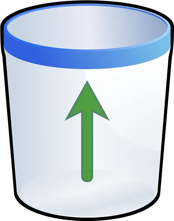  Undelete Bin Trashcan Can Green Arrow Trash Can Clip Art Png Trash Bin Png