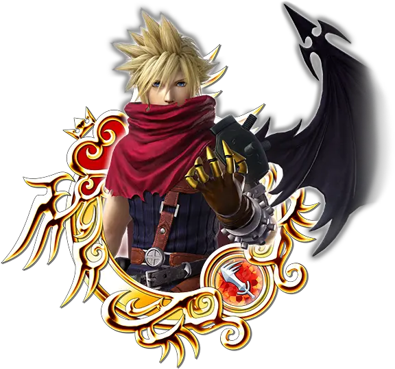  Sn Kh Cloud Dissidia Khux Wiki Kingdom Hearts Pirate Sora Png Cloud Strife Png