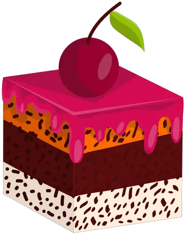  Cake Slice With Cherry Transparent Png U0026 Svg Vector File Cherry Cake Slice Png