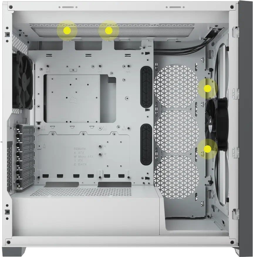  5000d Airflow Tempered Glass Mid Tower Atx Pc Case U2014 White Corsair 5000d Png Fan Icon On Computer Case