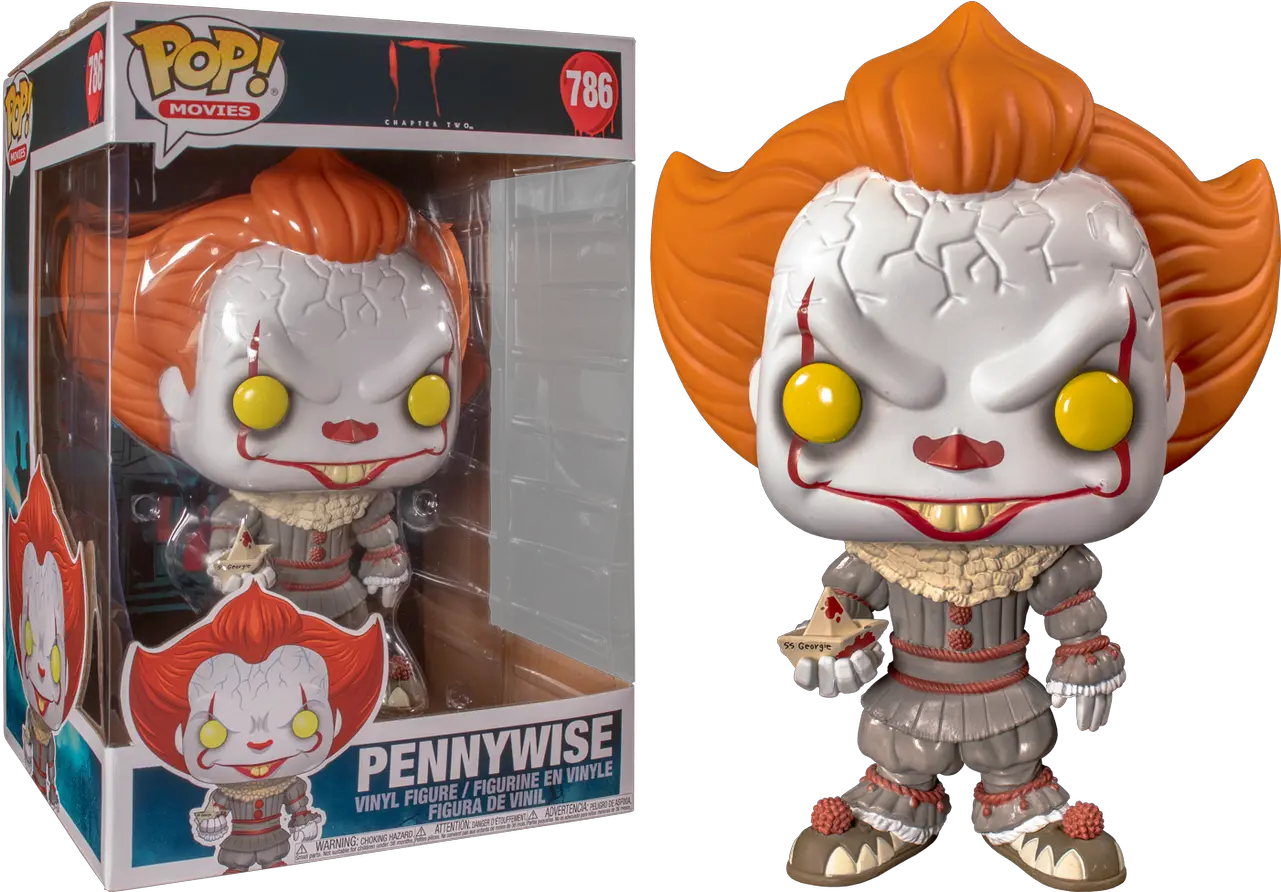  It Chapter Two Pennywise With Boat 10 Us Exclusive Pop Pop Vinyl Png Pennywise Transparent