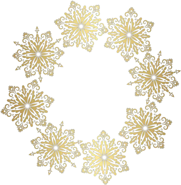  Download Hd Gold Snowflakes Border Gold Snowflake Border Transparent Png Snowflake Border Transparent Background