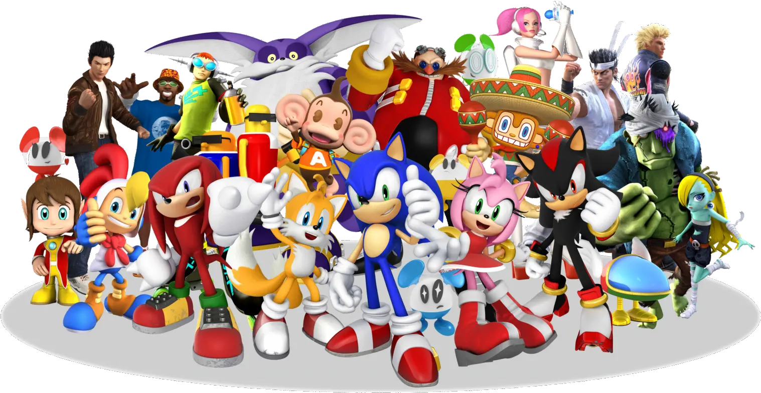  Sega All Character Sonic And Sega All Stars Racing Png Sega Png