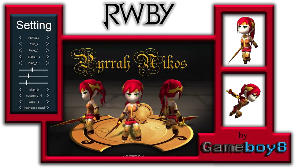  Attack Pyrrha Nikos Rwby Cartoon Png Rwby Png