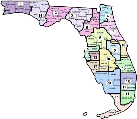  Florida Criminal Justice Circuit Profiles Florida Demographics By County Png Florida Map Png