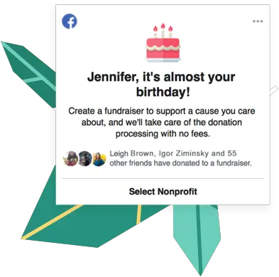  Facebook Birthday Fundraisers Social Good At Facebook Screenshot Png Friend Us On Facebook Logo