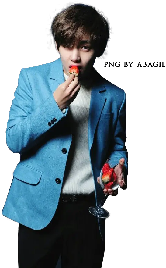  Bts V Render 2 Png By Abagil Clipart Jungkook Cool High Kim Taehyung Strawberry Bts Png