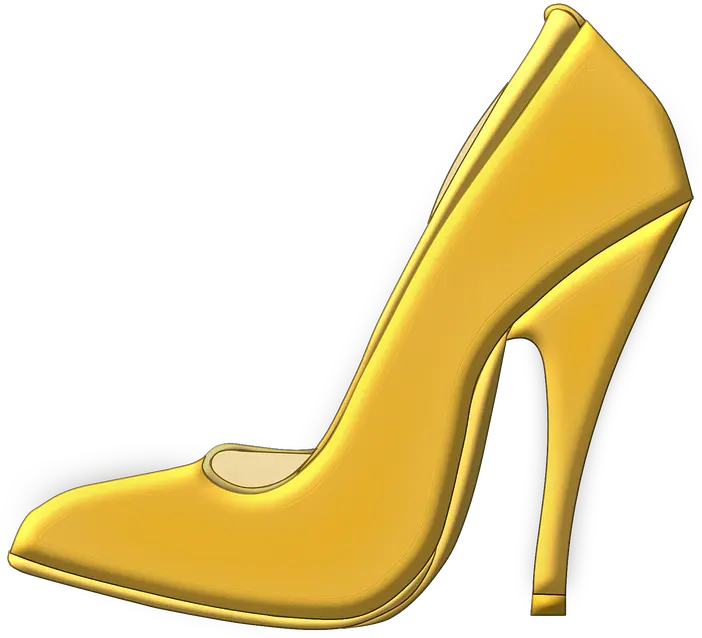  Shoe High Heeled Stack Heel 100 Free Photo On Mavl Gold High Heels Clipart Png Heel Png