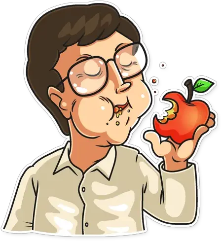  Telegram Sticker Png Bill Gates Transparent