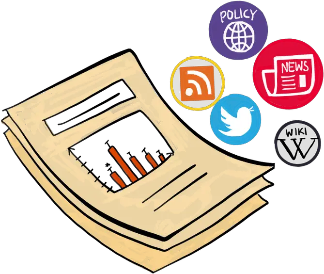  Image Of A Research Paper With Five Icons Altmetrics Research Paper Clipart Png News Icon Aesthetic