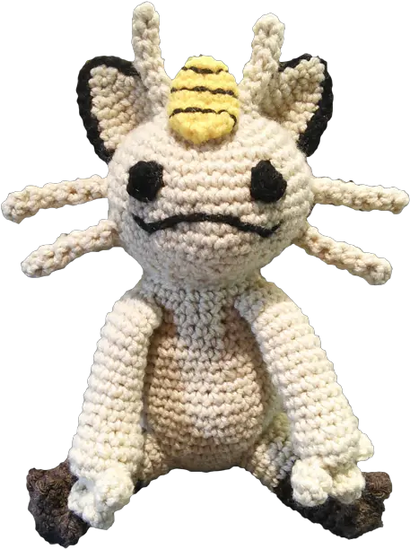  Ravelry Meowth Pokemon Amigurumi Pattern By Molly Putman Stuffed Toy Png Meowth Png