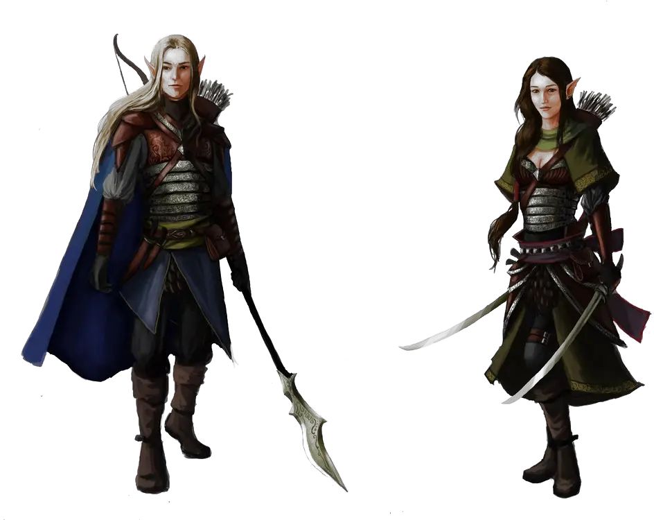  Download Hd Male Elf Png Clipart Background Rpg Elf Woman Female Half Elf Elf Transparent Background