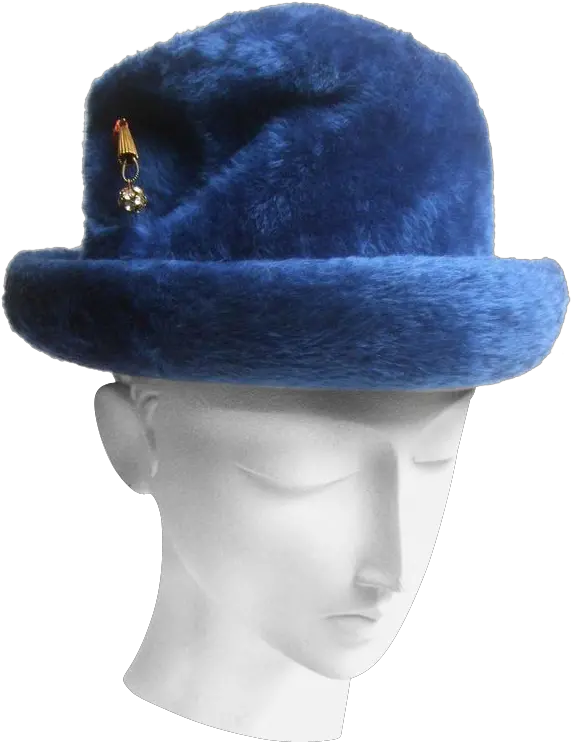  Schiaparelli Paris Fuzzy Blue Wool Hat 1960u0027s Hats Costume Hat Png Ushanka Png