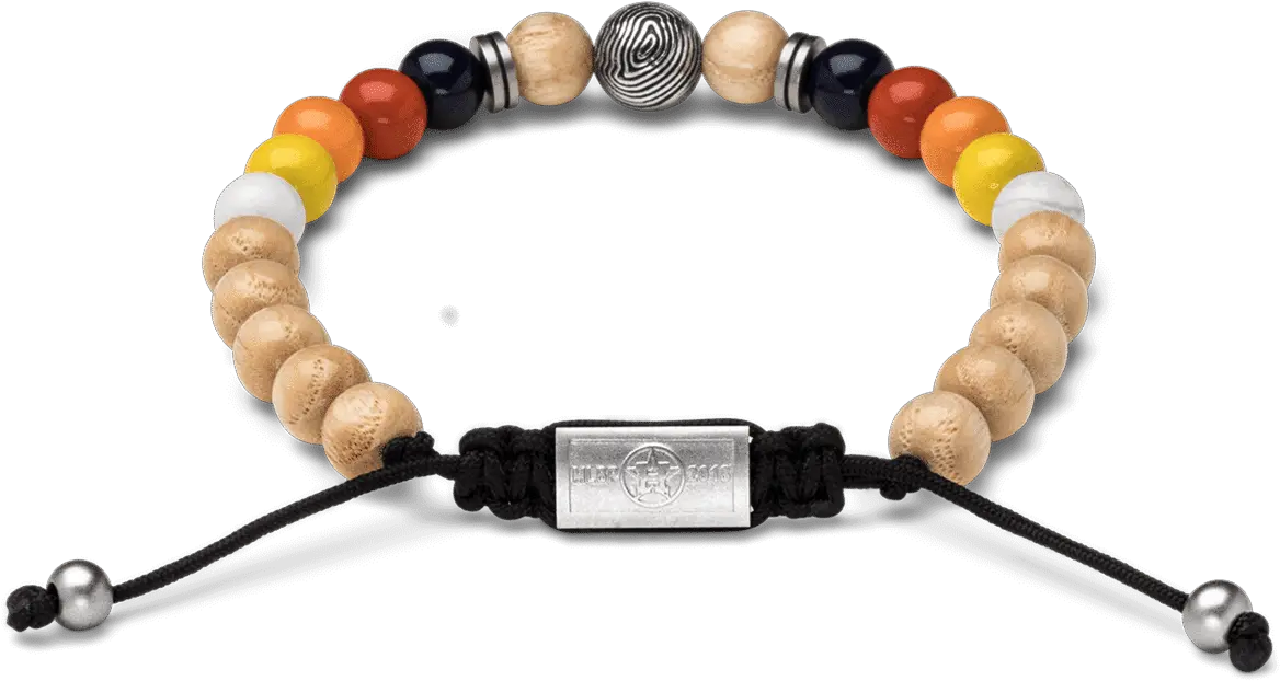  Houston Astros Round Macrame Bracelet 8mm Macrame Bracelet Smykker Png Houston Astros Png