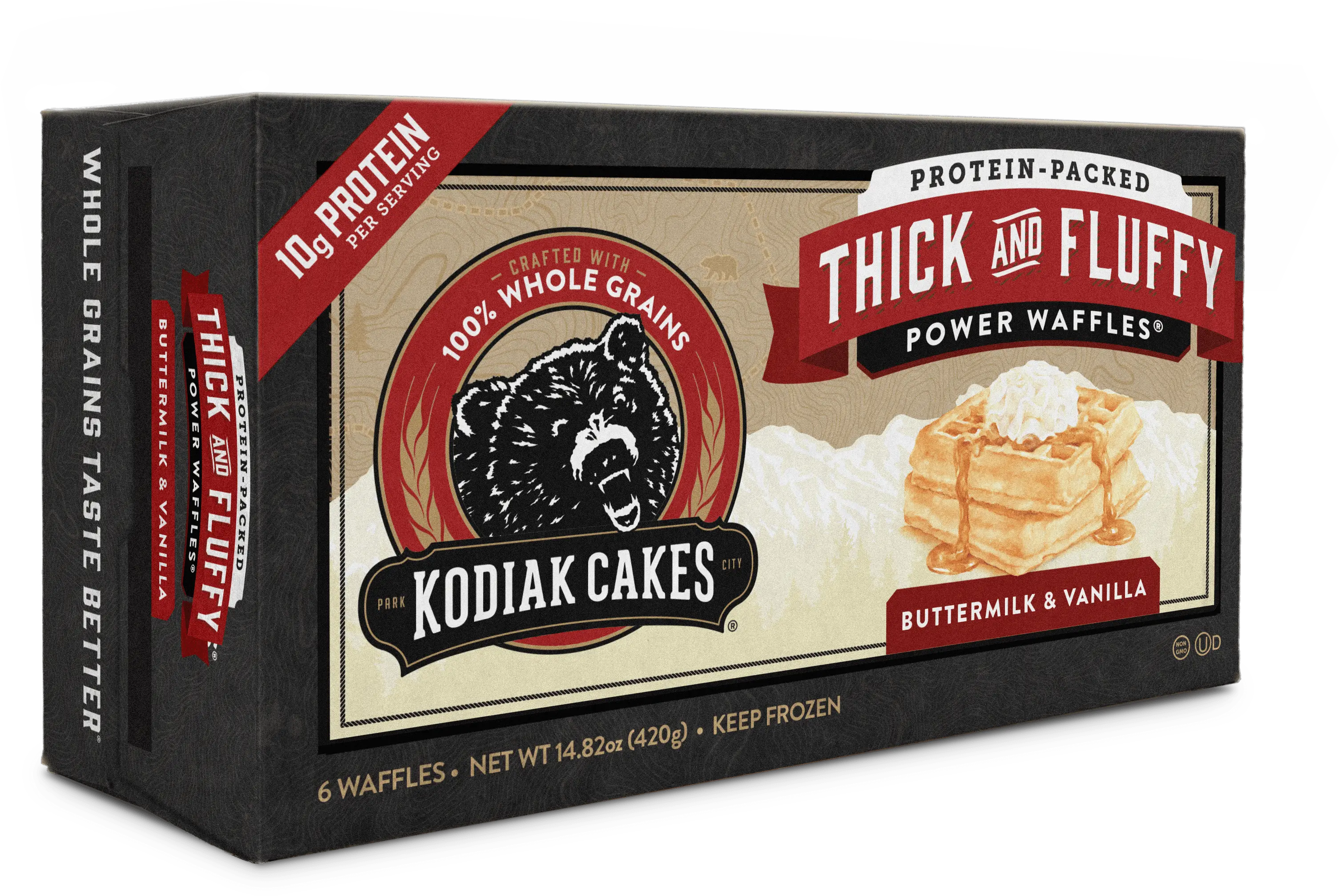  Buttermilk U0026 Vanilla Thick And Fluffy Power Waffles U2013 Kodiak Cake Png Waffle Transparent