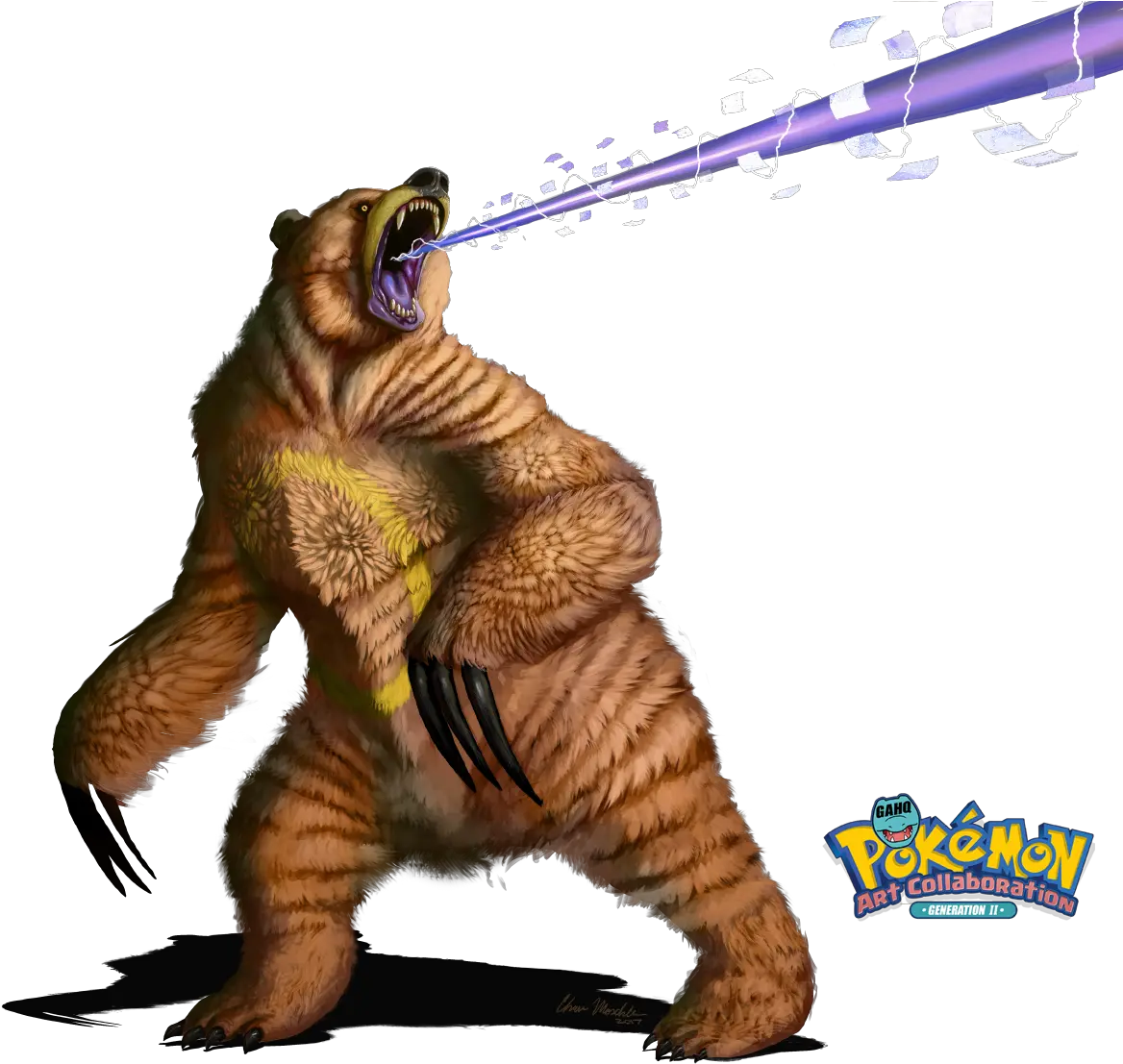  Download Hd 217 Ursaring Used Hyper Beam And Scary Face In Ursaring Fan Art Png Scary Face Png