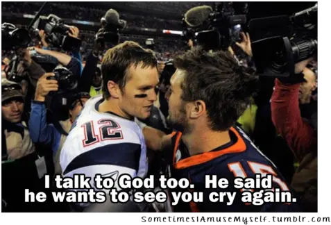  Tom Brady Beats Tim Tebow Playoffs Sick Buck Tom Brady Tim Tebow Png Tom Brady Png