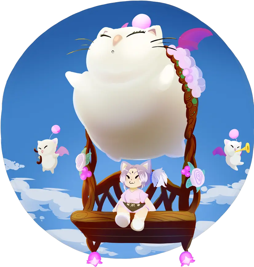  Download Ffxiv Fat Moogle Mount Fat Moogle Cat Mount Ffxiv Png Moogle Png