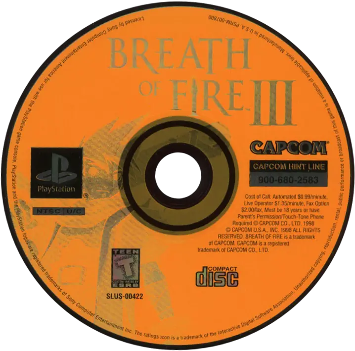  Breath Of Fire 3 Disc Png Image Breath Of Fire Iii Disc Line Of Fire Png