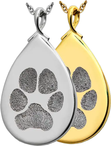  Slide Teardrop Pawprint Pet Print Jewelry Memorial Paw Print Necklace Tear Drop Png Tear Drop Transparent