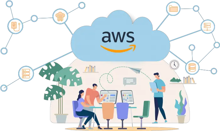  Amazon Web Services Information Exchange In Communication Png Aws Png