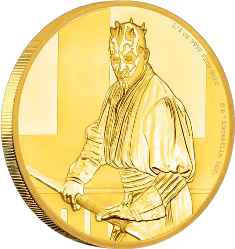  Star Wars Classic Darth Maul 14oz Gold Coin Star Wars Gold Coin Png Darth Maul Png