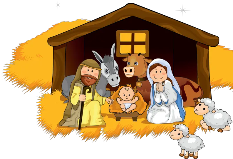  Jesus Clipart Manger Picture Cartoon Nativity Scene Png Nativity Png