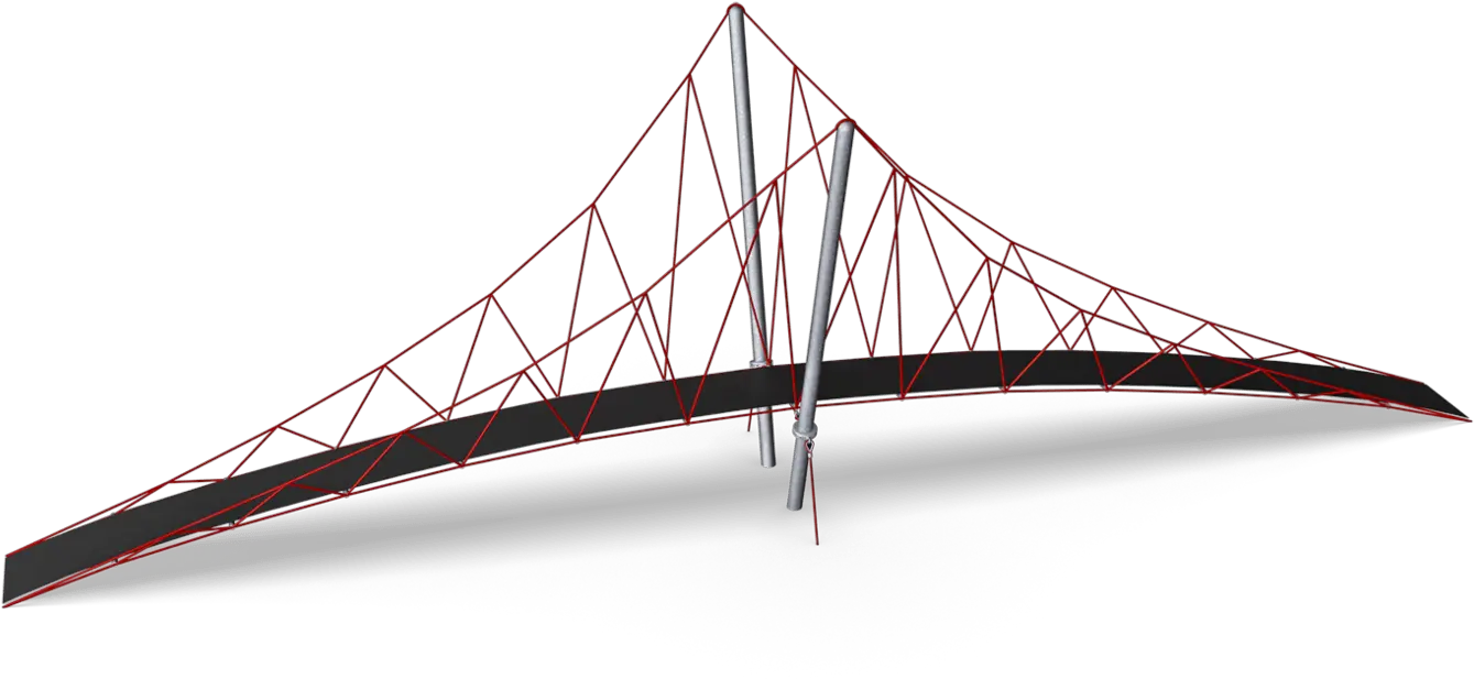  Small Suspension Bridge 14m Play Bridges Small Suspension Bridge Png Bridge Transparent