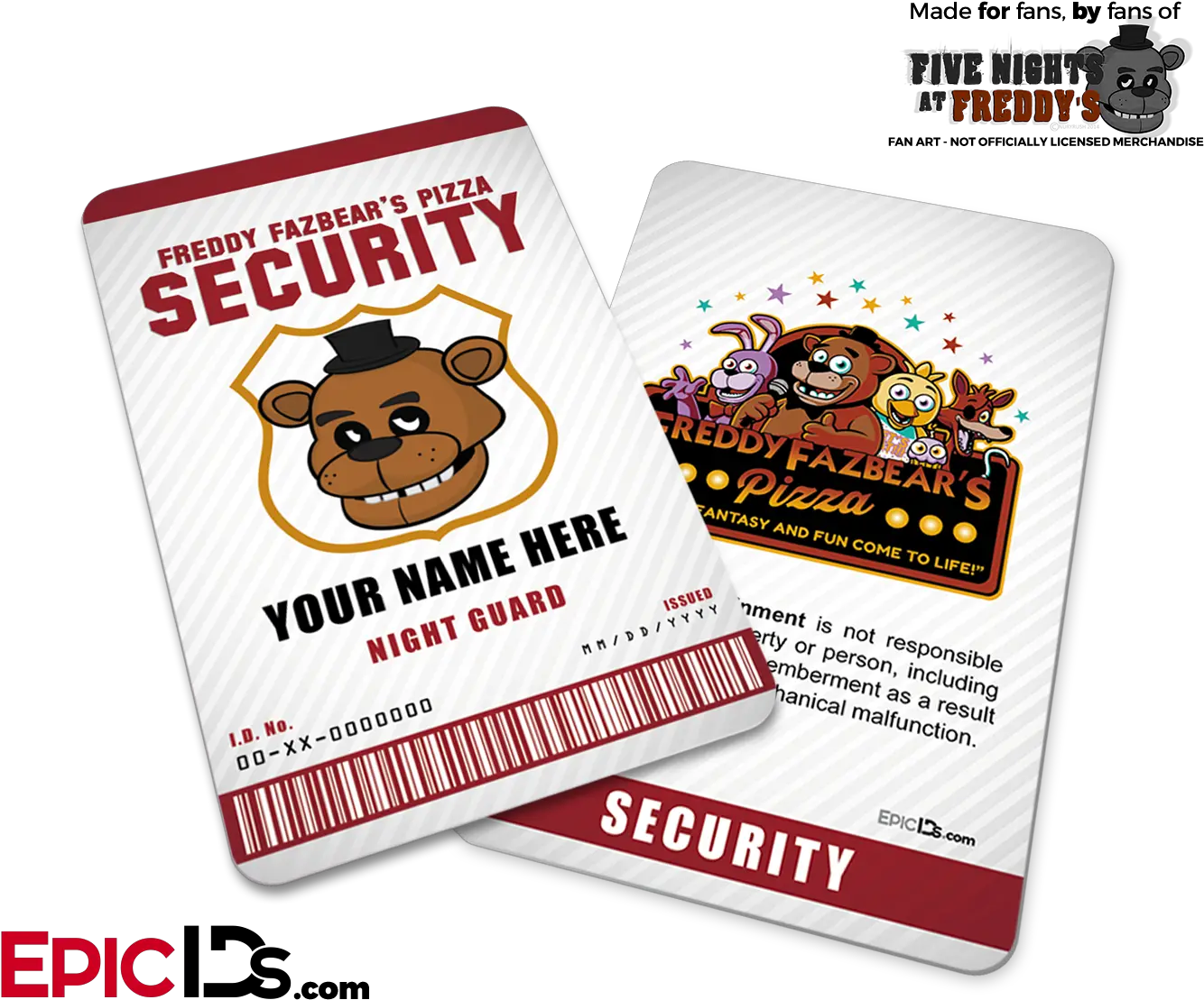  Freddy Fazbears Pizza Fnaf Id Badge Five Nights At Freddys Png Freddy Fazbear Png