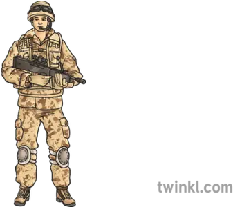  Modern Day British Army Soldier Illustration Twinkl British Soldier Uniform Modern Art Png Us Soldier Png