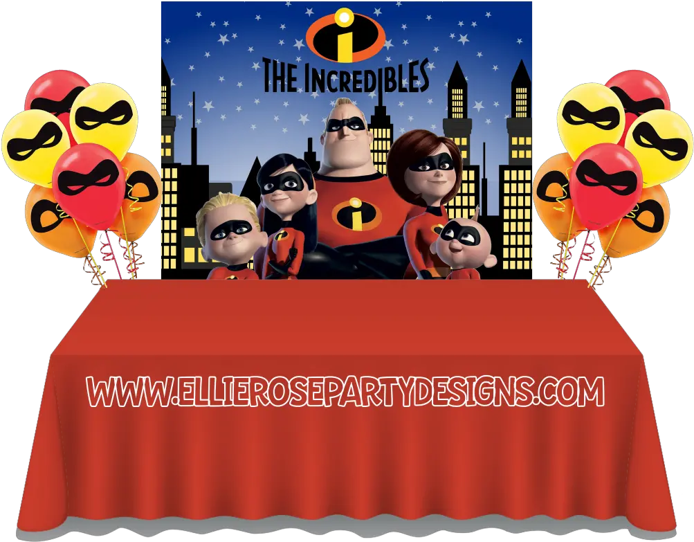  Free Diy The Incredibles Party Backdrop Diy Incredibles Birthday Party Png Incredibles Transparent