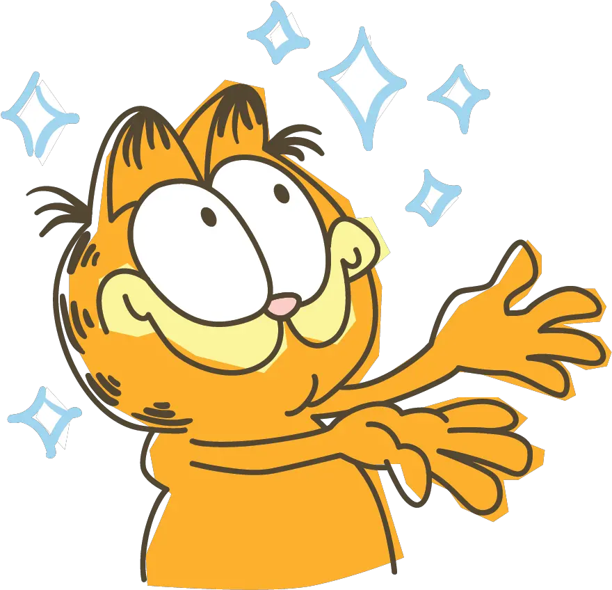  Garfield Line Stickers Boston Creative Studio Garfield Transparent Line Sticker Sorry Png Line Stickers Transparent