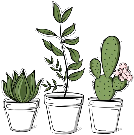  Three Little Succulents Sticker Vertical Png Succulent Icon Transparent