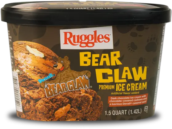  Bear Claw Ruggles Chocolate Peanut Butter Ice Cream Png Bear Claw Png