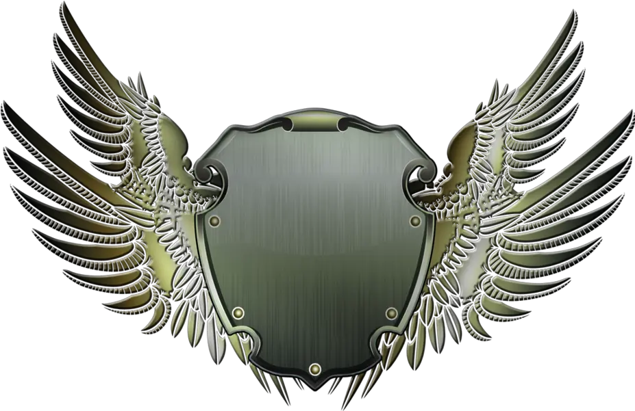  Wings Psd Png Image With No Background Shield With Wings Logo Png Shield With Wings Png