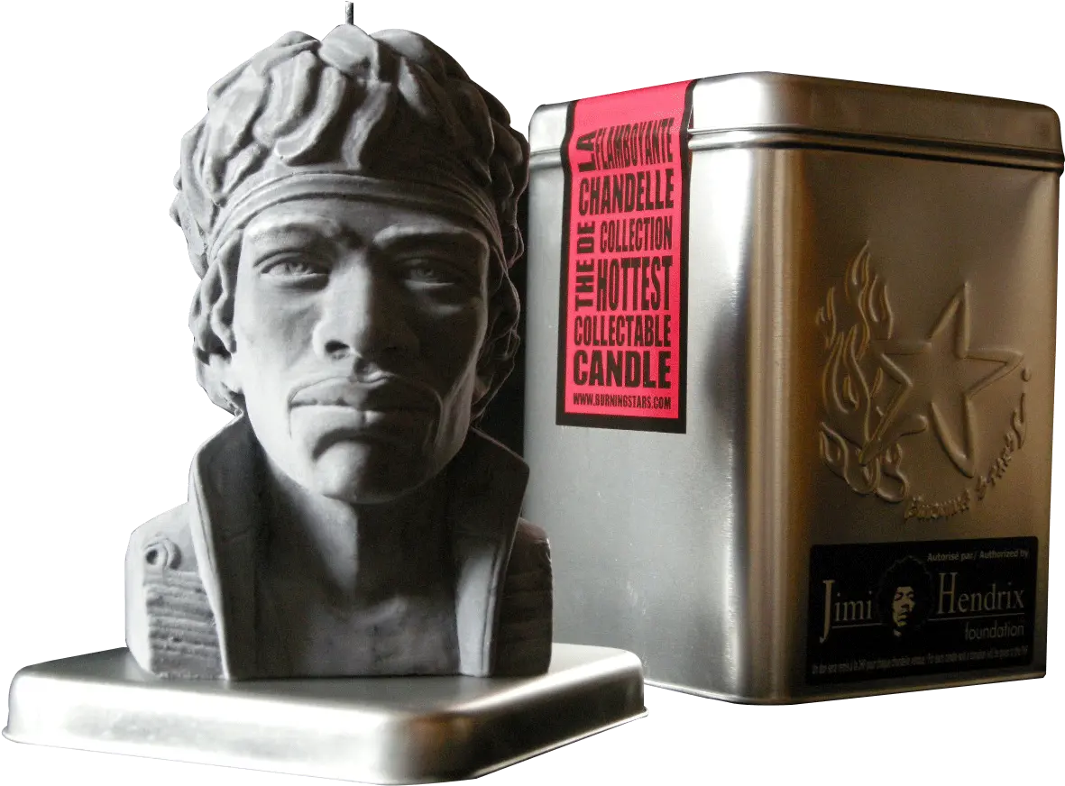  Jimi Hendrix Collectible Sculpturecandle Bust Png Jimi Hendrix Png