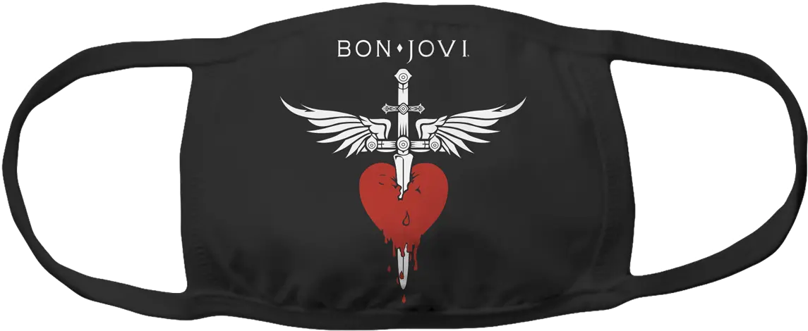  Bon Jovi Heart Dagger Logo Mask Soundgarden Face Mask Png Bon Jovi Logo