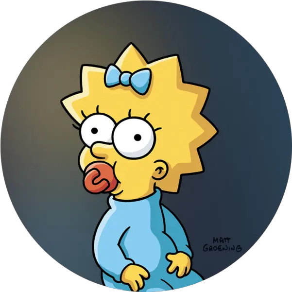  New U0027the Simpsonsu0027 Profile Avatars Added To Disney Disney Maggie Simpson Black Background Png Bart Simpson Icon