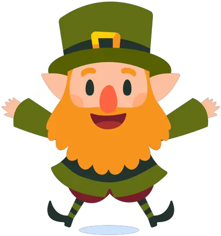  Happy Leprechaun Jumping Cartoon Dibujos De Duendes Animados Png Leprechaun Transparent