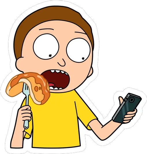  Morty Smith Eating Pancake Sticker Rick And Morty Smith Sticker Png Morty Smith Icon