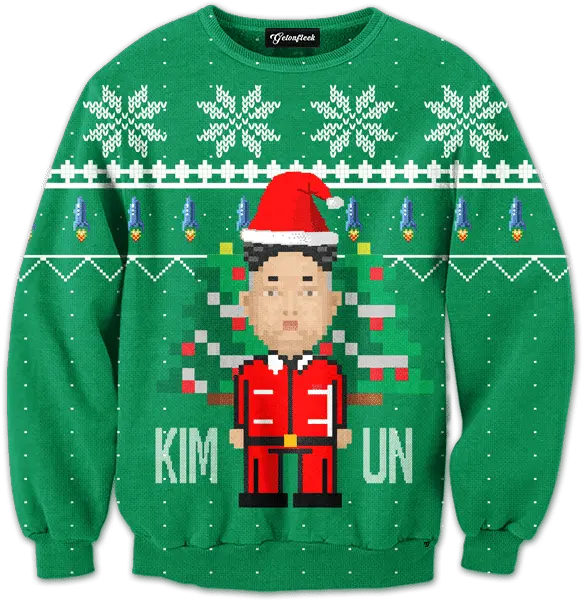  Kim Jong Un Ugly Sweater Getonfleek Cool Sweaters Png Sweater Png